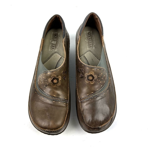 L'artiste Spring Step Burbank Shoes 40 Brown Leather Slip On Mules Womens - Picture 2 of 9